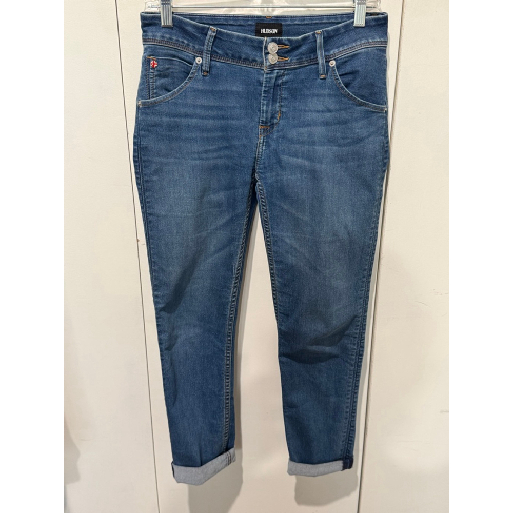 Women's Hudson Blue Collin Skinny stretch cuffed Jeans Size 28
